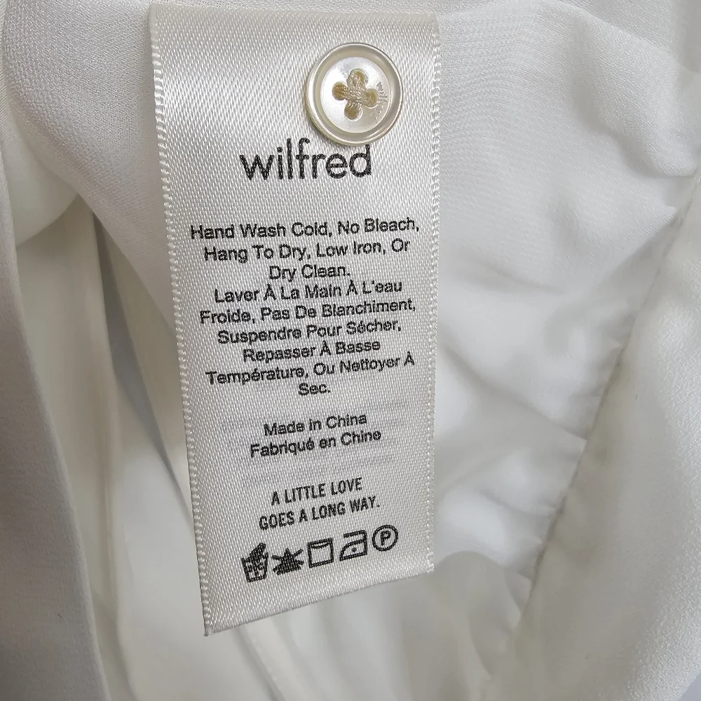 Aritzia Wilfred Cadence Blouse in White - Size M - Picture 7 of 8